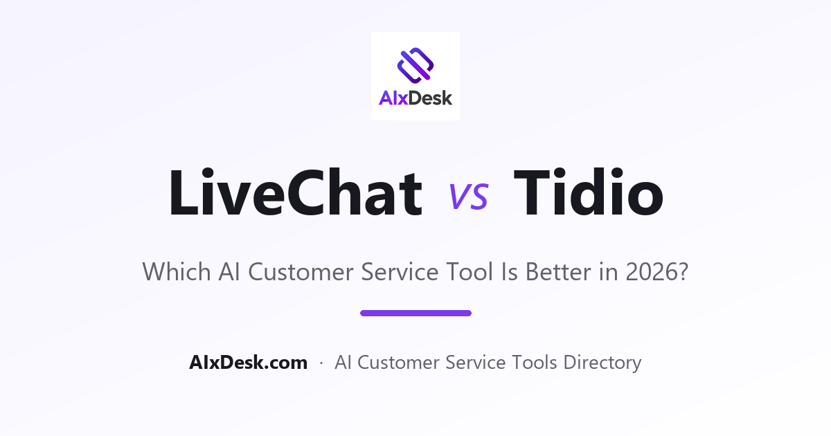 LiveChat vs Tidio comparison - which AI customer service tool is better in 2026